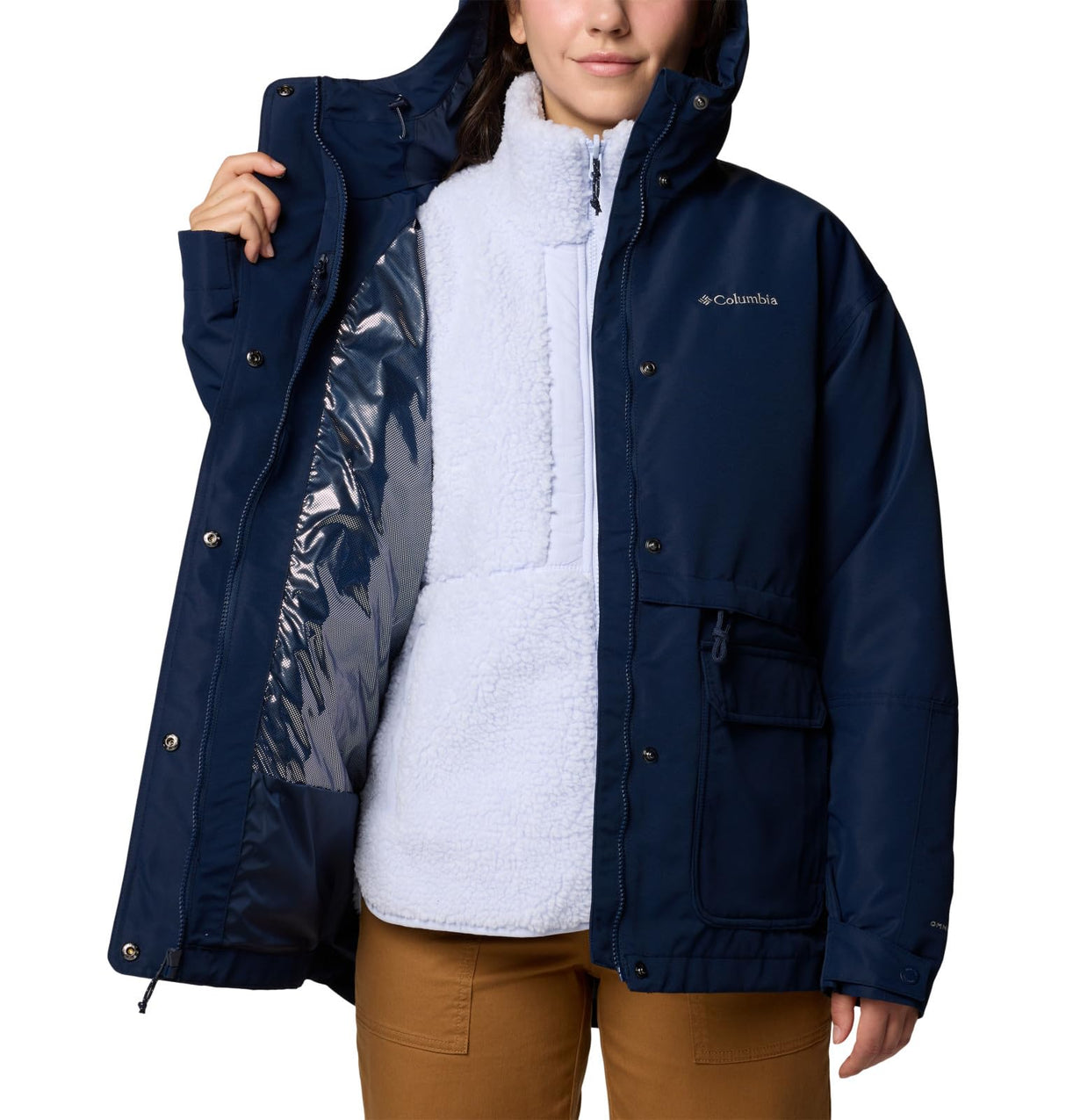 Columbia Niño Forro Polar Sherpa Estampado con Cremallera Rugged Ridge II