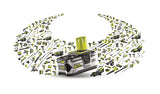 Ryobi - Amoladora angular 18V Ø115 mm - 7.500 rpm - Mango auxiliar - Incluye 1 batería Lithium+ 5,0 Ah, cargador rápido 2,0 A y disco de desbaste - R18AG-150GZL