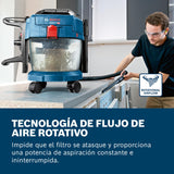 Bosch Professional 18V System GAS 18V-10 L - Aspirador a batería (depósito 10 l, 90 mbar, ruedas, sin batería)