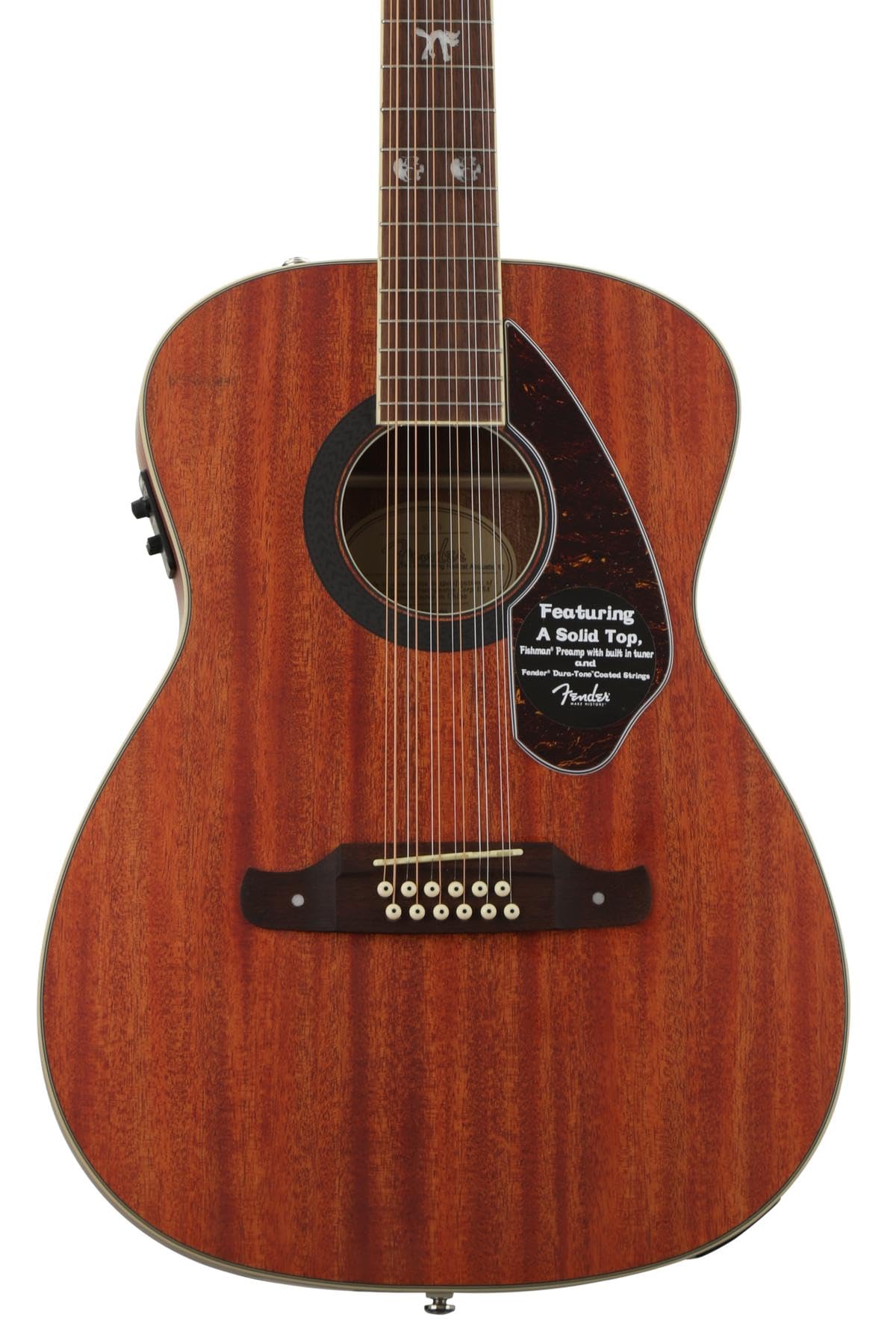 Fender Tim Armstrong Hellcat-Guitarra acústica de 12 cuerdas, natural