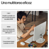 HP All-in-One 22-dg0014ns - Ordenador de 21.5" (Intel N100, 8GB RAM, 256GB SSD, Intel UHD Graphics, Windows) - White - Teclado QWERTY Español