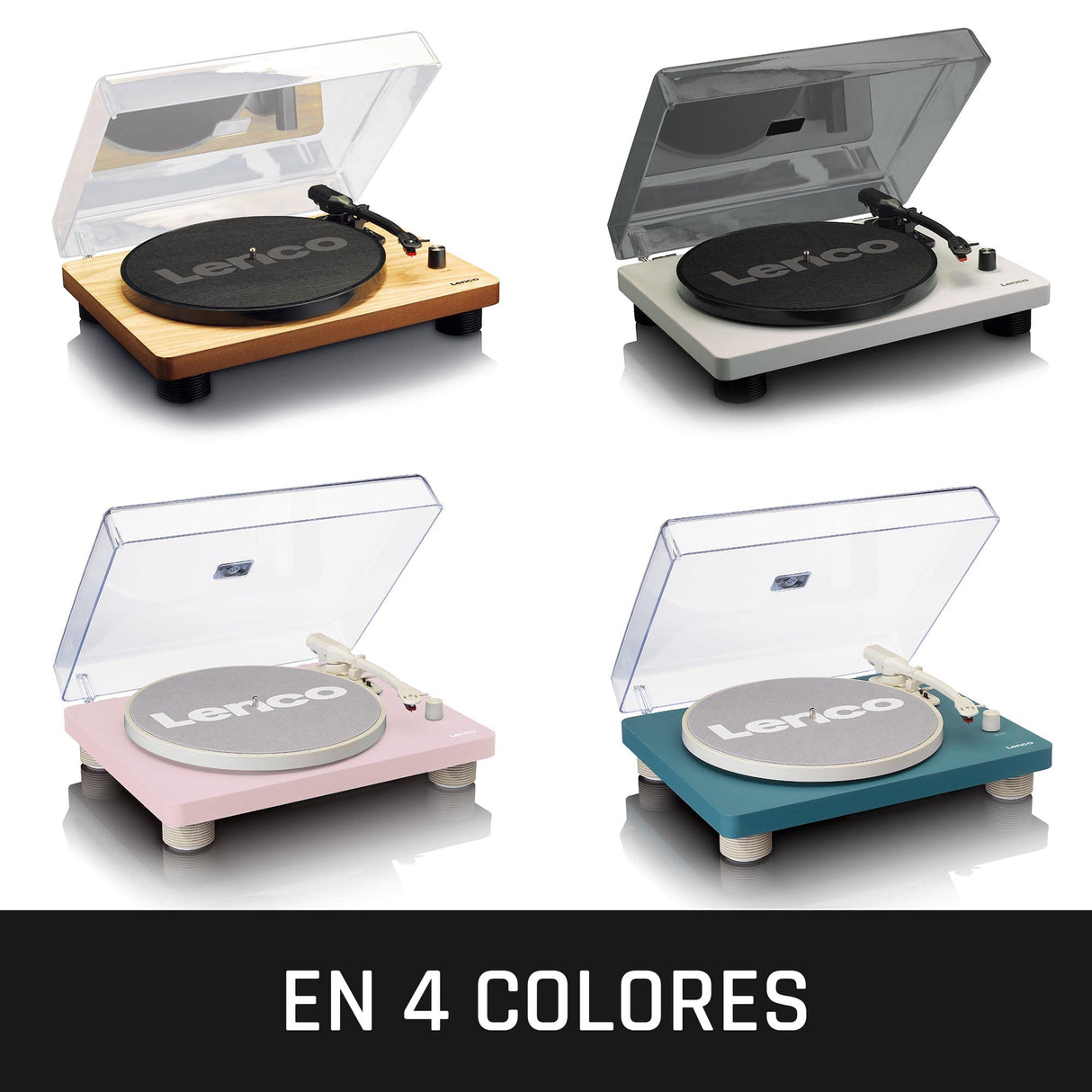 Lenco LS-50 Giradiscos con puerto USB, en carcasa de madera con altavoces integrados y amplificador integrado, 2 x 3 vatios
