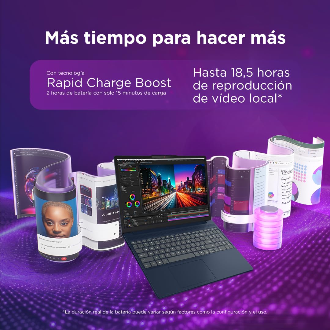 Lenovo IdeaPad Slim 3, Ordenador Portátil, Gen 11, Intel, 16GB, 512GB, Azul