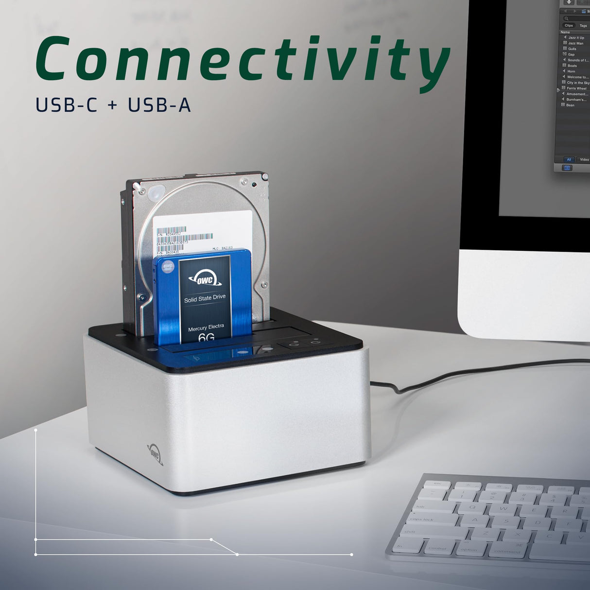 OWC Drive Dock USB-CD Solución de bahía de Unidad Dual, USB 3.1 Gen 2, para Mac y PC, (TCDRVDCK)