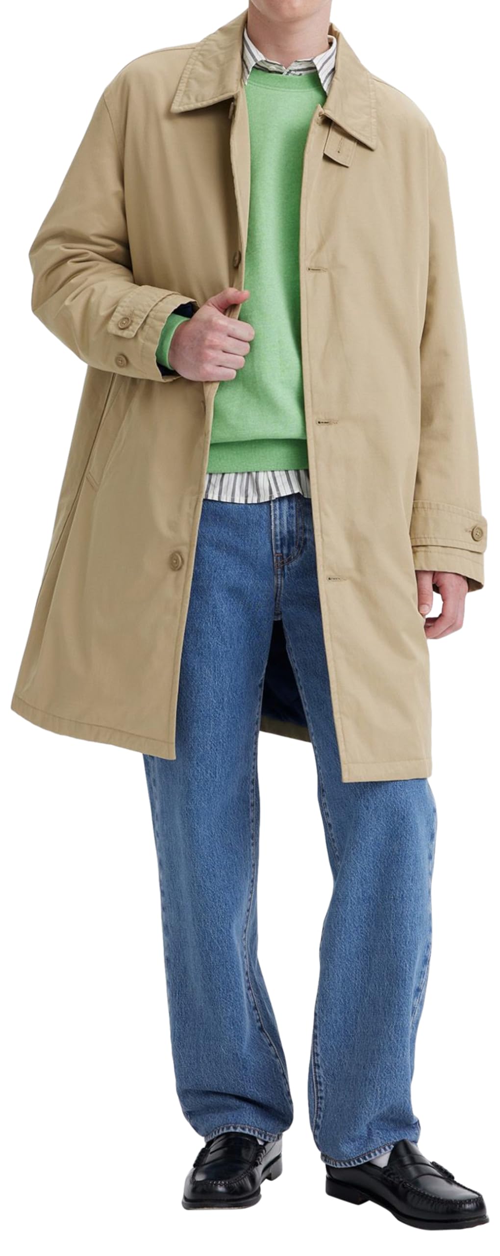 Levi's Alma Filled Trench Coat Chaquetas para hombre, True Chino, L