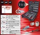 KS Tools 917.0216 Juego de llave de vaso de 1/4" + 3/8" + 1/2" , 216 pzs.