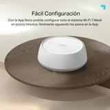 TP-Link Deco BE3600 (2-Pack) – WiFi 7 Mesh tribanda hasta 6.6 Gbps, Amplia Cobertura para Toda la casa, Puerto 2.5G, Ideal para Streaming 8K, Juegos y conexión Estable con AI Mesh