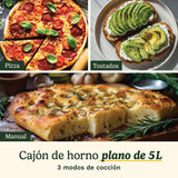 Cuisinart Tri Zone Freidora y Horno 13,6 L | Sin PFAS | 3 zonas, 2x4,3 L + 5 L | 9 funciones: aire, asar, grillar, hornear, recalentar, deshidratar, pizza, tostar, manual | Negro Ventana
