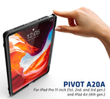 Pivot Atlas A20A - Funda Robusta para iPad Air de 4ª generación y iPad Pro de 11" (1ª a 3ª generación), protección de 360 Grados, para Pilotos Profesionales, aviación General, Transparente/Rojo