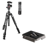 Manfrotto Befree Advanced Kit de Viaje, Cierre de Palanca, Aluminio, Cabezal de Bola y Placa 200PL de Liberación Rápida con Rosca 1/4'', Compacto para Cámaras DSLR, Mirrorless