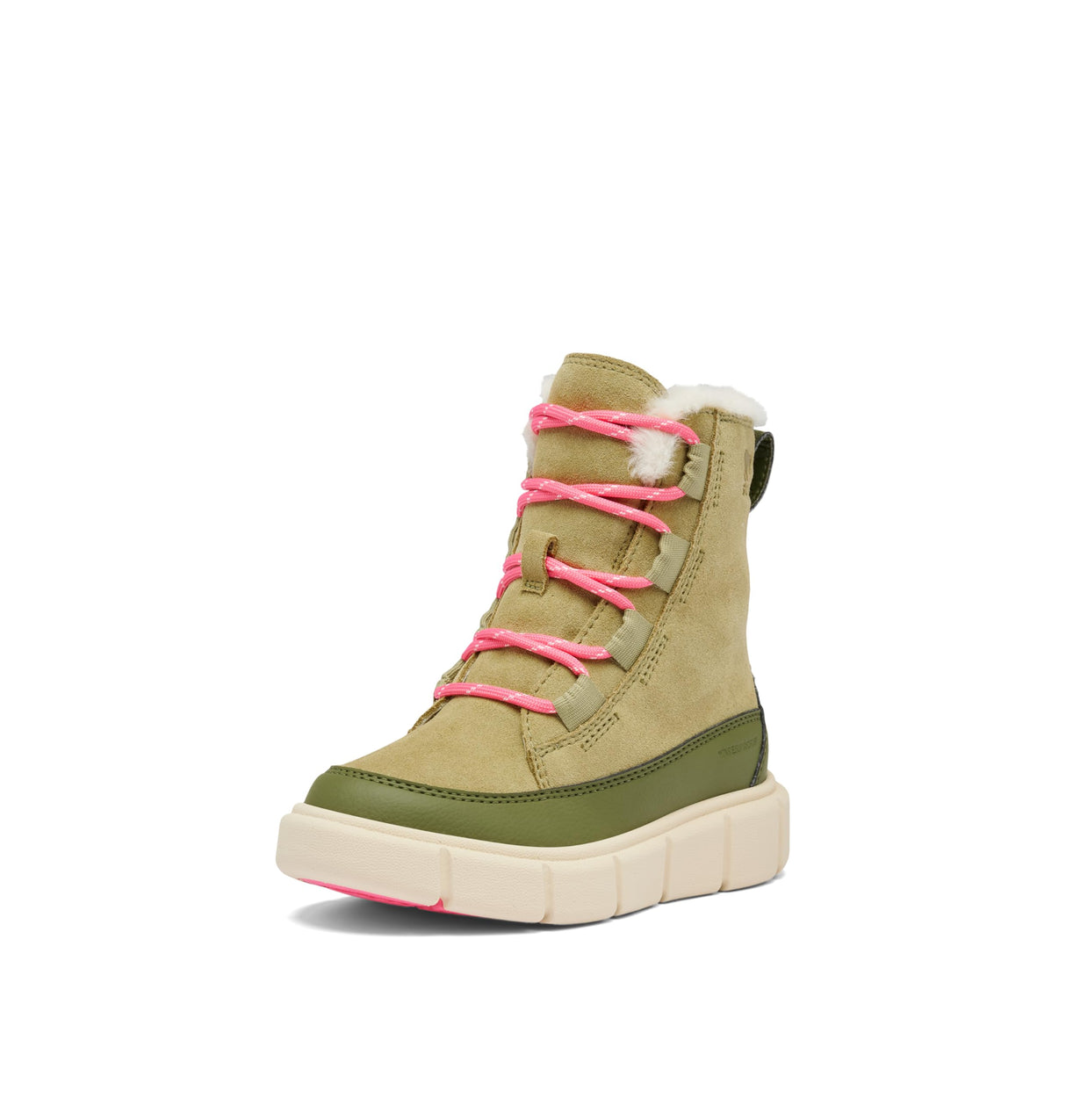 Sorel Explorer 3 Lace WP, Botas de moda, Unisex niños, Savory Bleached Ceramic Toddler, 31 EU
