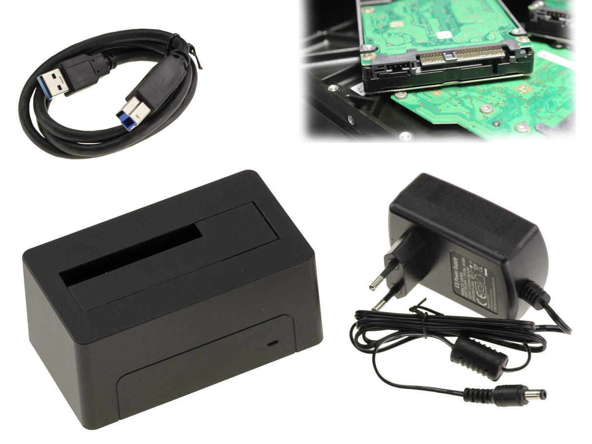 KALEA-INFORMATIQUE Docking Station para Disco SAS USB3.0 5G Link, Fuente de alimentación 12V 2A. Soporta 18TB - USB Serial Attached SCSI SAS HDD Dock