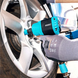 Llave de impacto HAZET 9012TT I Máx. Par de apriete 2200 Nm, cuadradillo 12,5 mm (1/2 pulgada) I Llave de impacto de doble martillo de alto rendimiento - compacta y ligera con tecnología Twin-Turbo