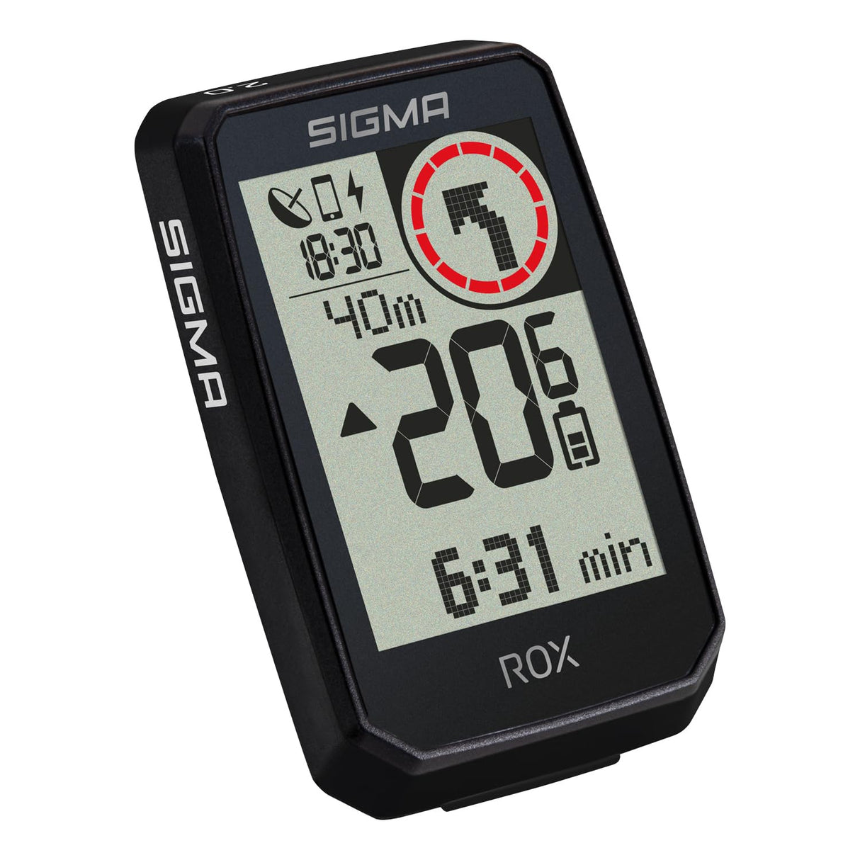 Sigma ROX 2.0 Endurance Negro | 26 Horas de duración de la batería | Ciclocomputador inalámbrico | GPS y navegación con overclamp Incluido | Navegación GPS para Exteriores | Compatible con E-Bike