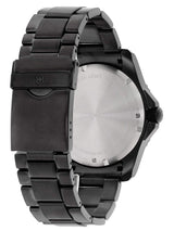 Victorinox Maverick Black Edition Ø 43 mm Reloj de Pulsera de Hombre, Swiss Made, Cuarzo analógico, Sumergible hasta 100 m, Pulsera de Acero Inoxidable, Negro