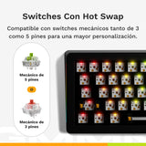 Glorious Gaming GMMK 3 Pro: Teclado mecánico Personalizable, TKL 75%, Carcasa de Aluminio y Juntas modulares, switches con Hot Swap MX, Espuma fonoabsorbente, QWERTY inglés - Negro