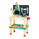 Janod - Mesa Grande Robot Brico'Kids - Juego de Bricolaje Infantil - 51 Accesorios + 3 Herramientas + 1 Robot - Juego de Imitación - Desarrolla la Motricidad Fina - A Partir de 36 Meses, J06457