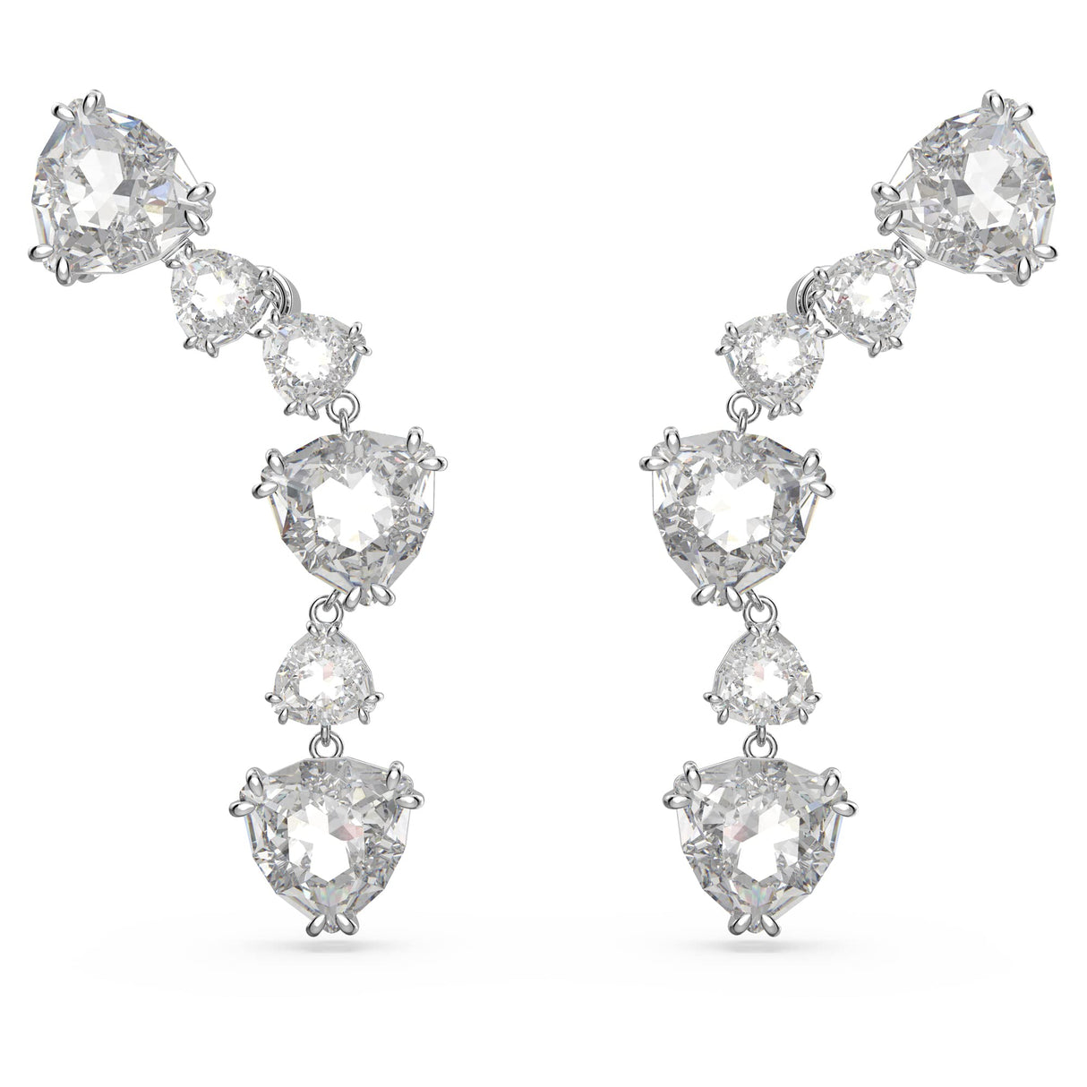 Swarovski Pendientes Ear Cuff para Mujer, con Baño de Rodio, Cristal Swarovski, Colección Mesmera de Swarovski