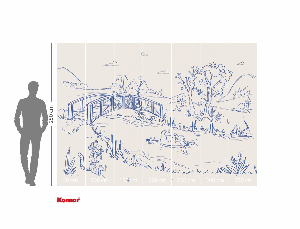 Komar WTD - Papel pintado fotográfico (350 x 250 cm), diseño de Winnie the Pooh de Disney