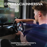 Logitech G29, Driving Force Volante de Carreras y Pedales, Force Feedback, Aluminio Anodizado, Palancas de Cambio, Enchufe Eu, Ps4/Ps3/Pc/Mac, USB 2.0/Alámbrico, PS4, PS3, Window 10.81, Windows 8, Windows 7, Mac OS 10.10+, Negro