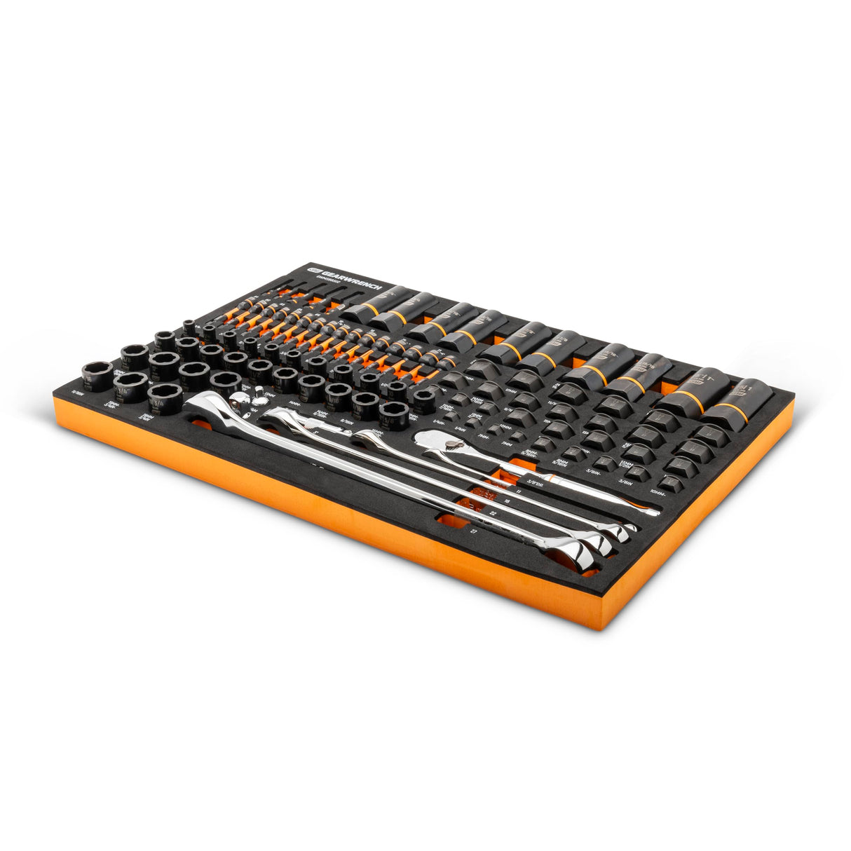 GearWrench GWMSBBS02 - Juego de herramientas mecánicas de 97 piezas de 1/10.2 cm, 3/20.3 cm, 1/5.1 cm en bandeja de almacenamiento de espuma