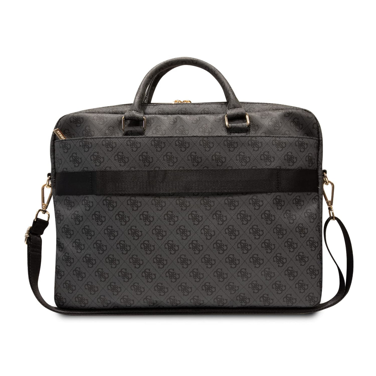 GUESS - Rayas impresas de 4 G, bolsa unisex para adulto, descripción del check, Negro, Check Description