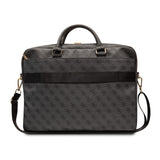 GUESS - Rayas impresas de 4 G, bolsa unisex para adulto, descripción del check, Negro, Check Description