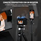 NEEWER CM28 Pro Micrófono Solapa Lavalier Inalámbrico con Estuche Carga 48KHz Audio Sin Comprimir 16 bits Cancelar Ruido Almacenar 4GB Grabación 9 Horas Compatible con iPhone iPad Android Cámara PC
