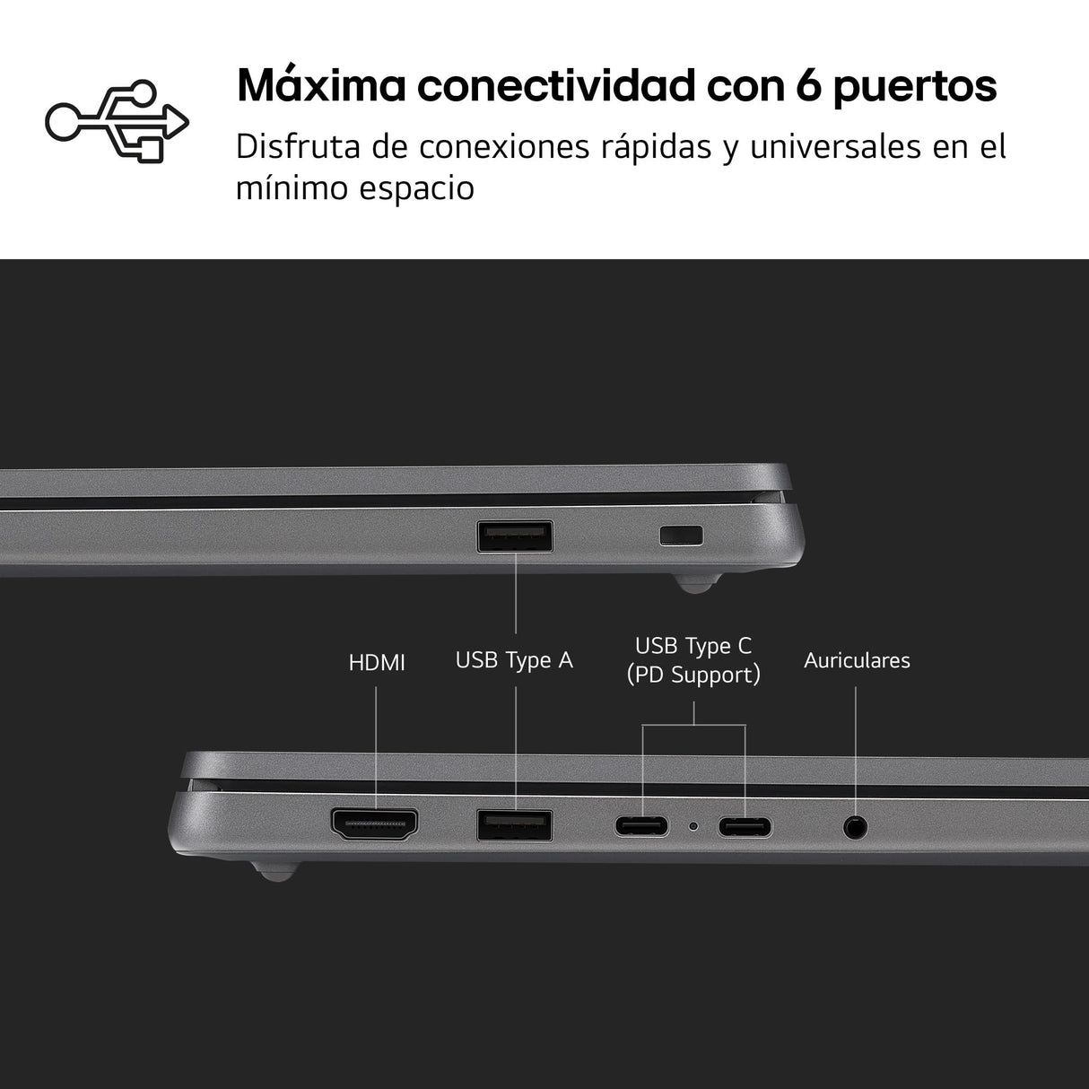 LG gram Book 15U50T-G.AA56B 15 Pulgadas, Intel Core i5, 16 GB RAM, 512GB SSD, Panel IPS Antirreflejo, Intel Iris Xe Graphics, 1.650 Kg, 10 Horas, Plateado Teclado QWERTY Español