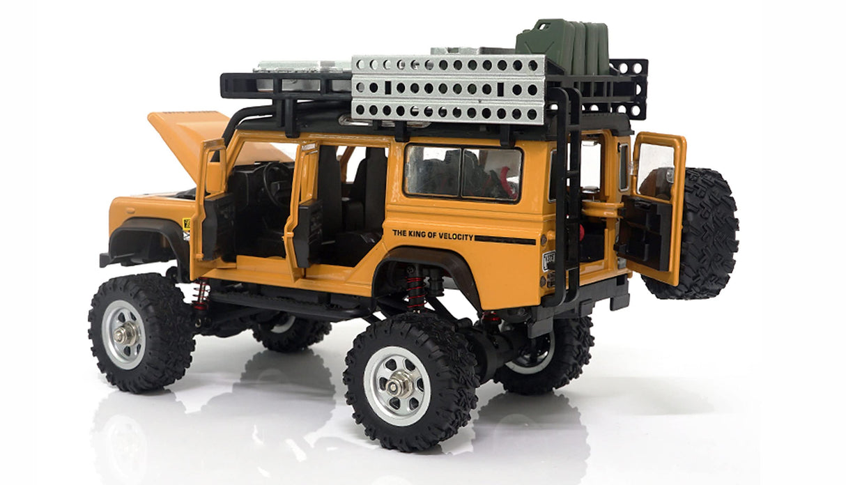 Amewi D90X28 Metal Scale Crawler 4WD 1:28 RTR Amarillo RC Control Remoto