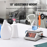 VEVOR Máquina Automática de Llenado de Líquidos Capacidad de Pesaje 5-300 g Llenadora de Botellas Bomba Peristáltica de Control Digital para Leche, Agua, Vino, Bebidas, Salsa de Soja, Boquilla Única