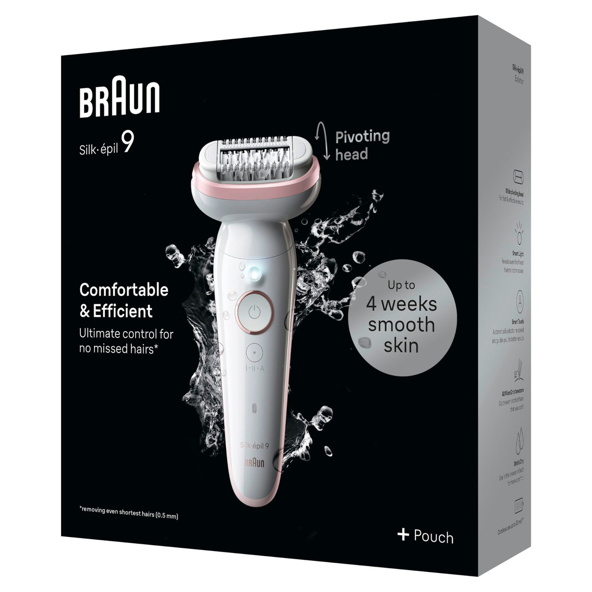 Braun Silk-épil 9 Silk·épil 9 40 pince(s) Or, Blanc