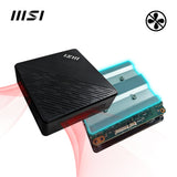 MSI Cubi N ADL S-079DE Mini PC, Intel Celeron N100, 4 GB DDR4, 128 GB M.2 SSD, USB 3.2 Gen 2 Type C (DP Alternate), HDMI 2.1 y DP 1.4, Bluetooth 5, Fanless, Windows 11Pro, VESA, Negro