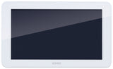 Vimar K40947 Monitor Wi-Fi LCD 7 in manos libres de pantalla táctil, alimentador con clavijas intercambiables estándares europeo, británico, americano y australiano, con soporte de instalación, blanco