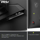 MSI mag 272URDF E16 Monitor Gaming, 27-Inch, 4K UHD, 3840x2160, Rapid IPS, 0.5ms, DisplayHDR 400, Eye Care, AI Vision, Dual-Mode, HDMI 2.1, DP 1.4a, Tilt/Height Adjustable, Negro