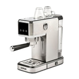 G3 Ferrari G10189 Tiffany Máquina de Café Espresso, 15 Bares, Calientatazas, Compatible con Monodosis y Café Molido, Función de Stop, Vaporizador para Capuchino, 3 Filtros IOX, Depósito de 1L, Gris