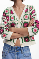 Desigual JERS_Johanna Sweatshirt, Blanco, L Women's
