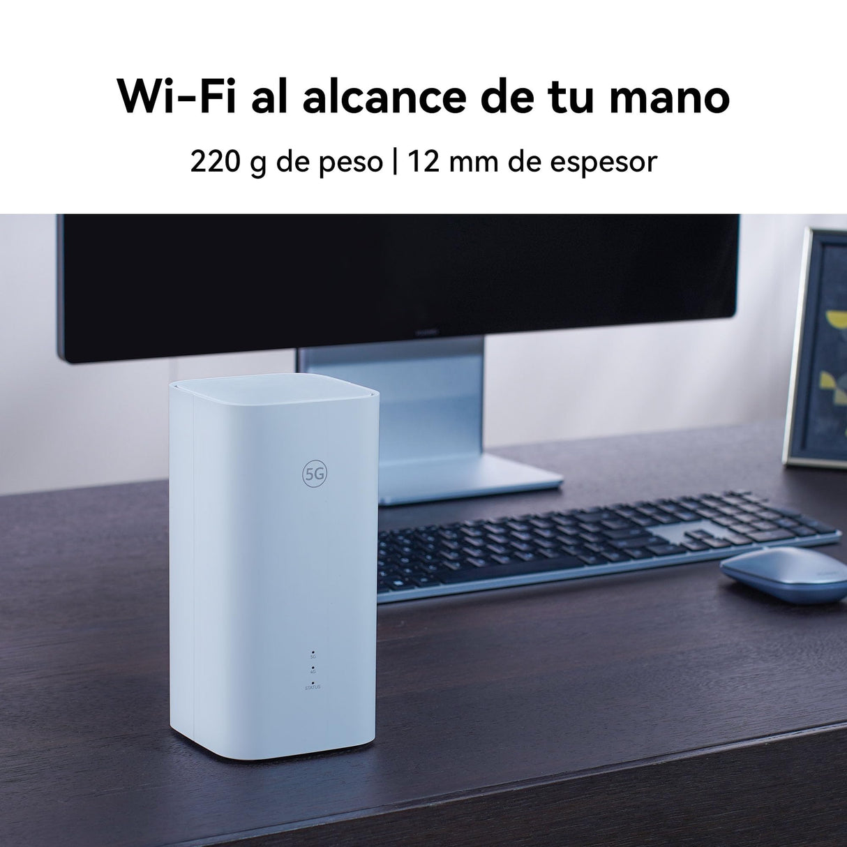 5G CPE 5s, H153, Router 5G con SIM, Wi-Fi 6 AX3000, 3.600 Mbps en DL/500 Mbps en UL, Antena de Alta Ganancia de 9 dBi, Puerto LAN/WAN, Diagnóstico Visualizado del Wi-Fi, 42 Meses de Garantía