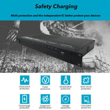 INFITRONIC - IN19PLG003-19 Pulgadas USB-C 3.0 Hub16 Puertos con estación de Carga y sincronización (Montaje en Rack de 1 UE)