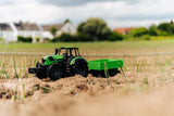 Carson 1:16 Tractor Deutz 8280 TTV con Remolque 100% RTR - Tractor RC, vehículo teledirigido con luz y Sonido, Incluye Pilas y Mando a Distancia, Bulldog teledirigido