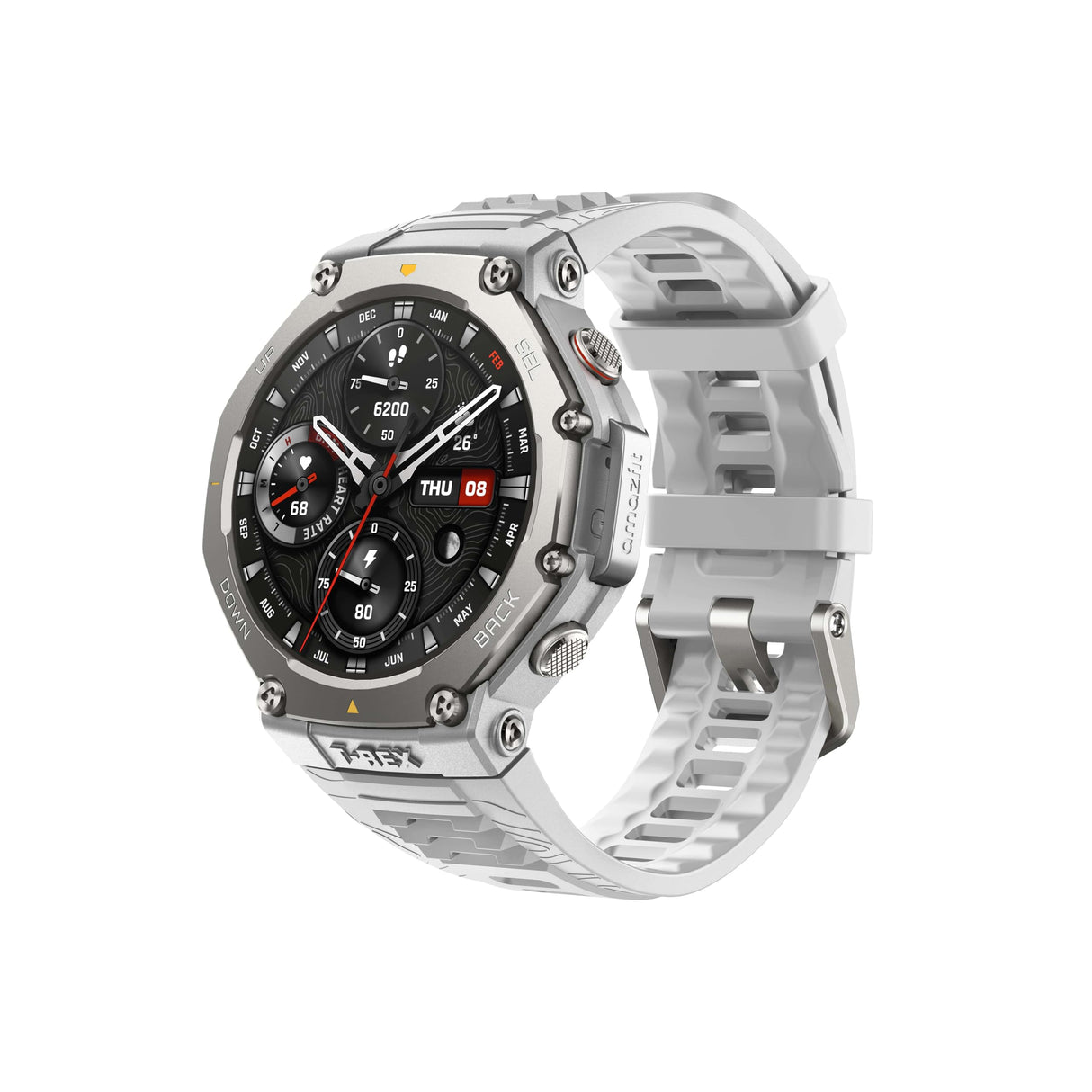 Amazfit T-Rex 3 Outdoor Smartwatch 48mm Pantalla AMOLED, Mapas & Navegación Offline, 6 Sistemas de Satélite GPS Doble Banda, 27 Días de Duración de Batería, Pago NFC, 170 Modo Deportes de Aventura