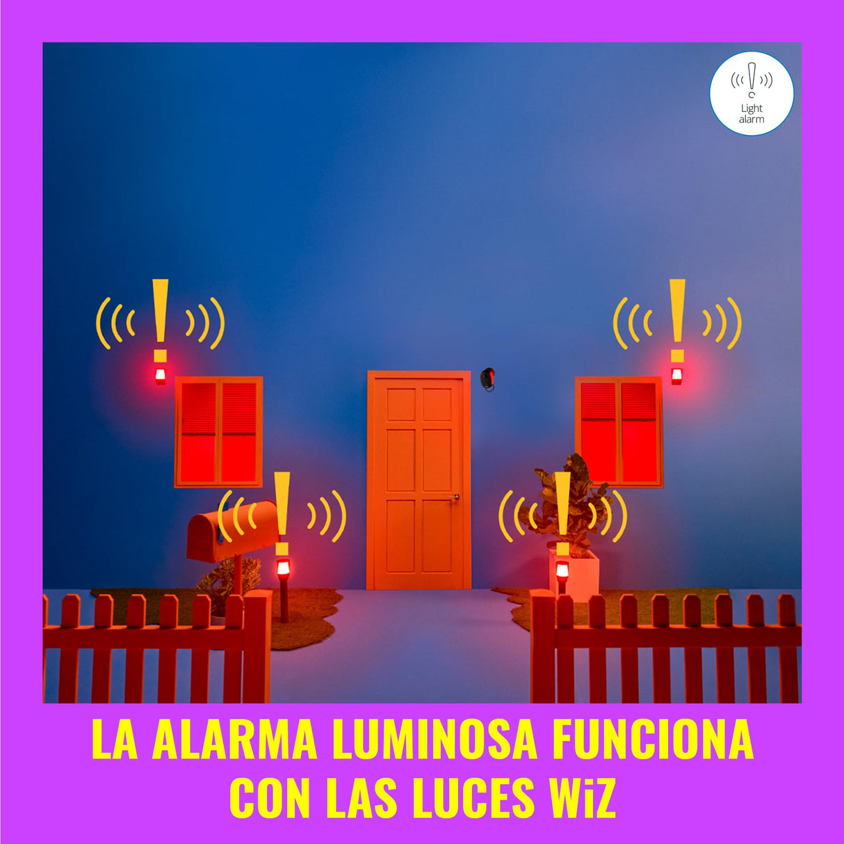 WiZ Cámara de Seguridad para Exteriores Vídeo Full HD, visión Nocturna IR, detección de Movimiento y Sonido, se Conecta a tu Wi-Fi, Control por Voz/App, Funciona con Google Home, Alexa y HomeKit.