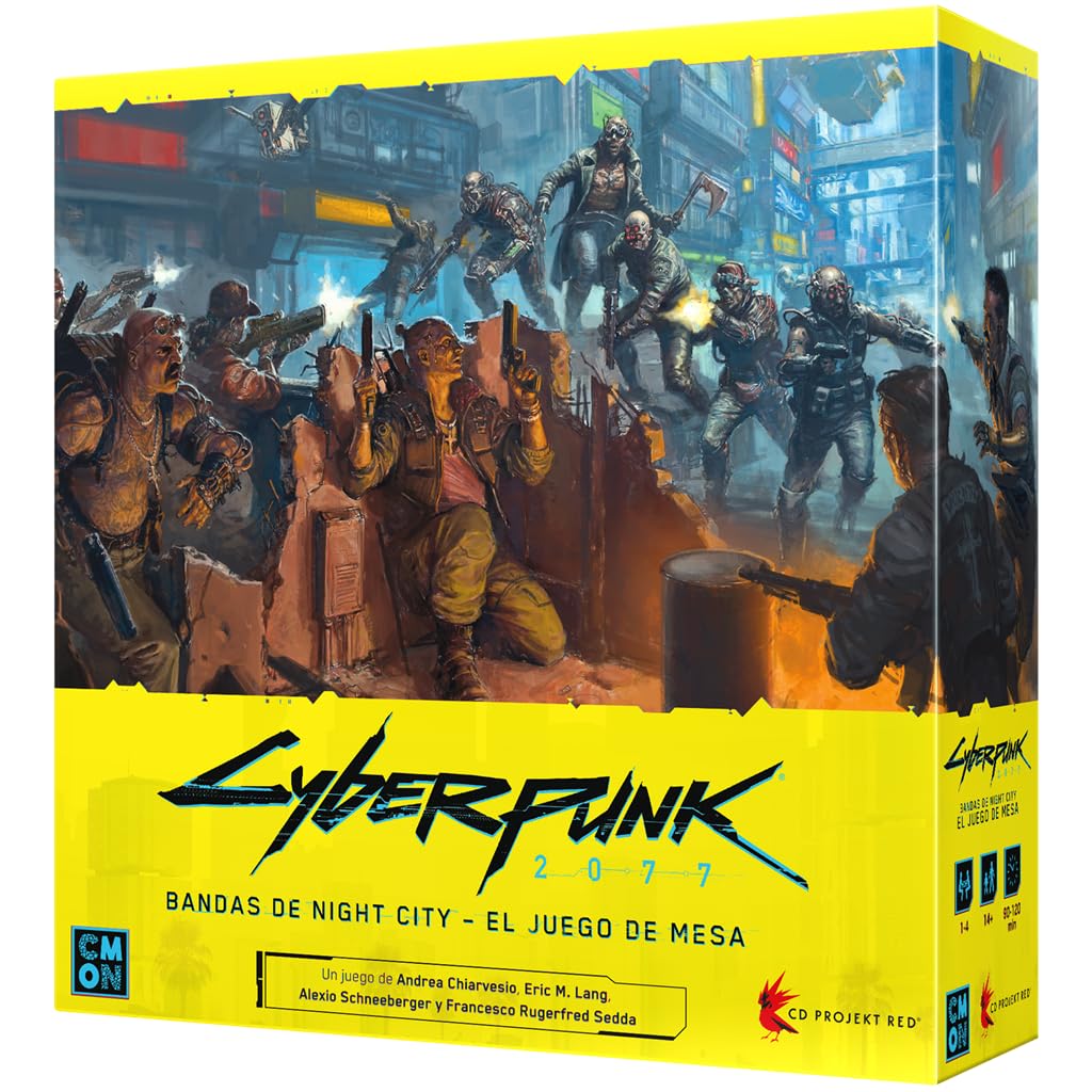 CMON | Cyberpunk 2077: Bandas de Night City | Juego de Mesa de Estrategia para Adultos y Jóvenes | A Partir de 14 Años | De 1 a 4 Jugadores | 90-120 Minutos por Partida | Español