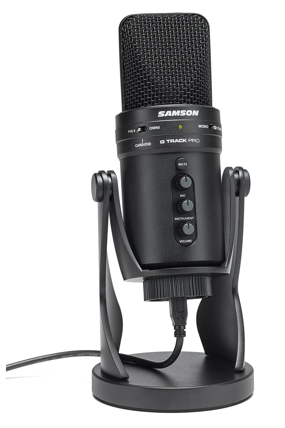 Samson G-Track Pro - Professional USB Microphone with Audio Interface - Black