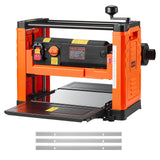 VEVOR Cepilladora Eléctrica de 3 Cuchillas, Mesa de Trabajo de 33 cm de Ancho, 2000 W 23500 RPM Moto Potente, Rodillo Doble, Protección Contra Sobrecargas, 2 Velocidades, para Madera Dura/Blanda