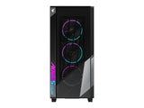 AORUS C500 Glass - Carcasa Negra para Juegos de PC de Torre Media, Vidrio Templado, USB Tipo C, 4 Ventiladores ARBG incluidos (GB-AC500G ST)