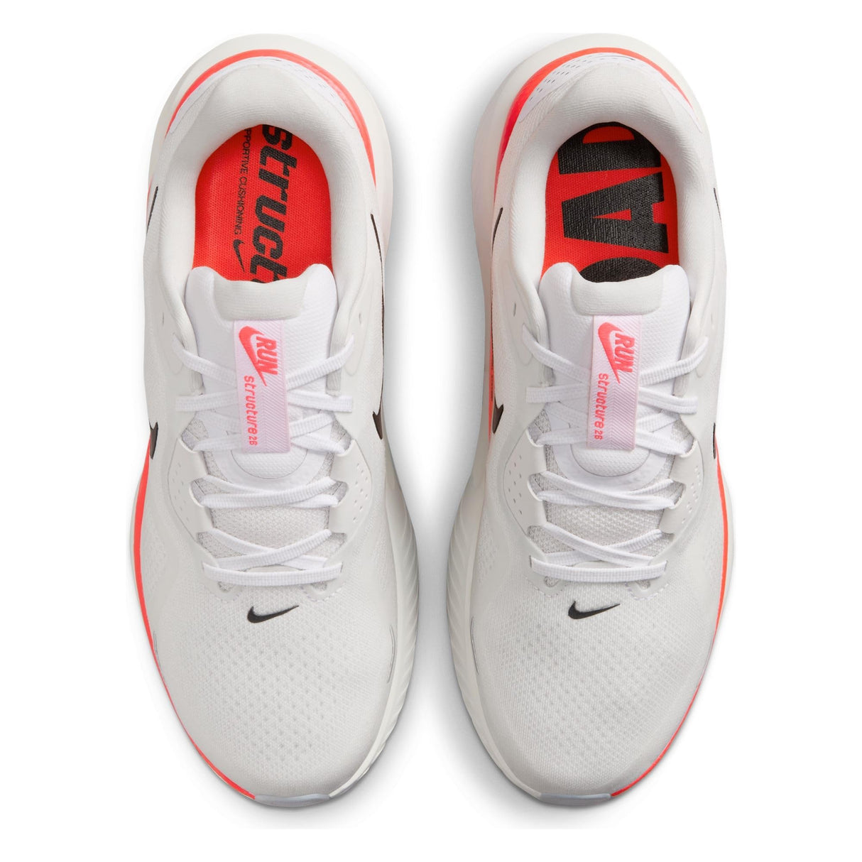 Nike Structure 26, Zapatillas para Correr de Carretera Hombre, White/Black/Bright Crimson/Pho, 42.5 EU