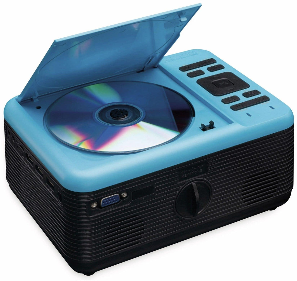 Lenco LPJ-500 - Proyector Bluetooth (2800 lúmenes, 30.000 horas de vida útil, Full HD, Bluetooth 5.0, 2 entradas HDMI, USB, puerto SD, AV-in, VGA, color azul)