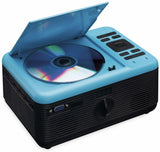 Lenco LPJ-500 - Proyector Bluetooth (2800 lúmenes, 30.000 horas de vida útil, Full HD, Bluetooth 5.0, 2 entradas HDMI, USB, puerto SD, AV-in, VGA, color azul)