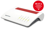 Fritz!Box 7590 AX International - Router, WiFi 6 4x4, Banda Dual (2400 Mbps/5GHz y 1200 Mbps/2,4 GHz), Mesh, 4 x LAN Gigabit, 2 x USB 3.0, Base DECT, Servidor Multimedia, Interfaz en Español